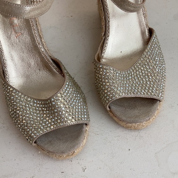 le silla Crystal espadrille peep toe wedges - Picture 6 of 13